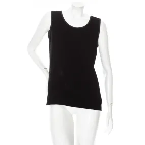 1990s Black Velvet Sleeveless Tank Top