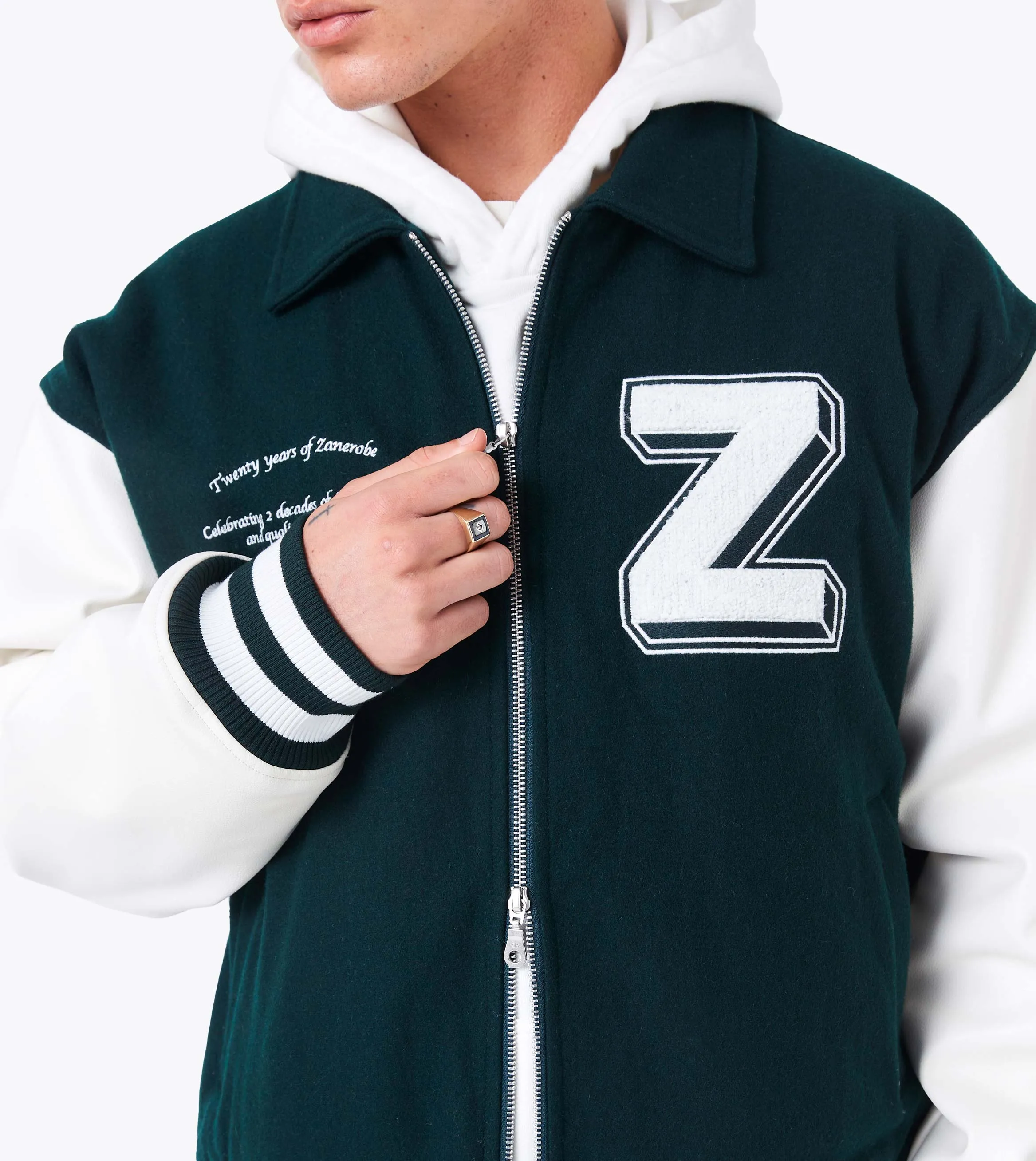 20 Yrs Letterman Jacket Forest