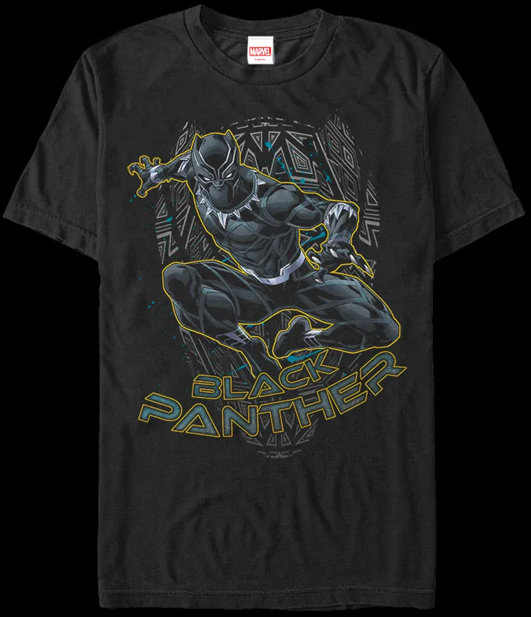 Action Pose Black Panther T-Shirt