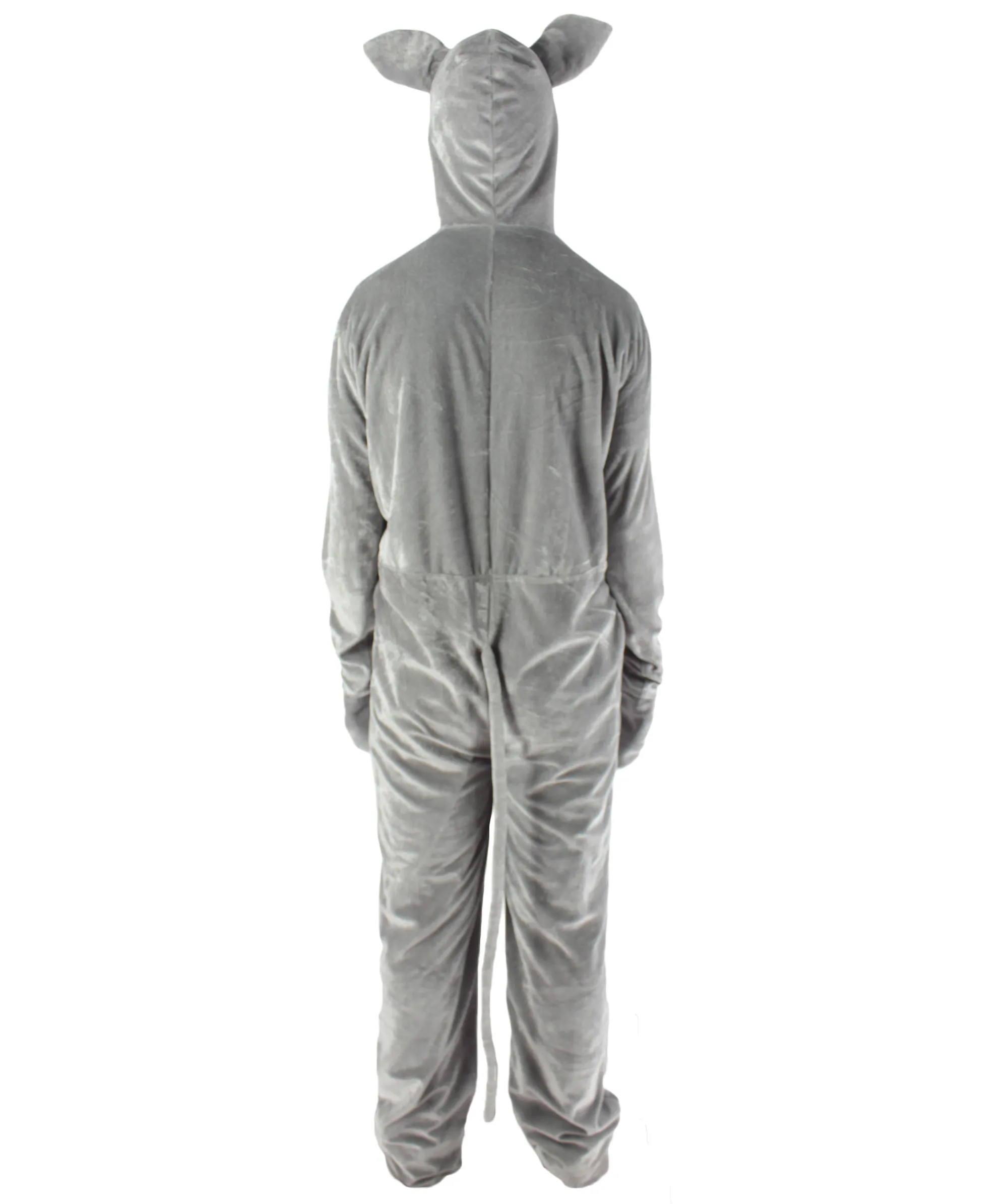 Adult Men's Grey and White Jumpsuit Mouse Costume Bundle