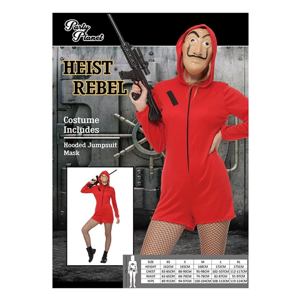 Adult Money Heist Style Rebel Lady Costume