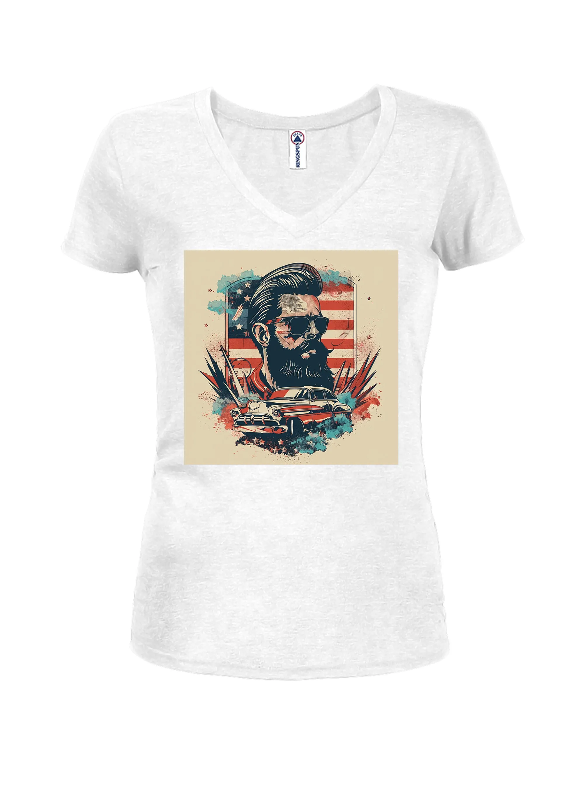 American Thunder Juniors V Neck T-Shirt