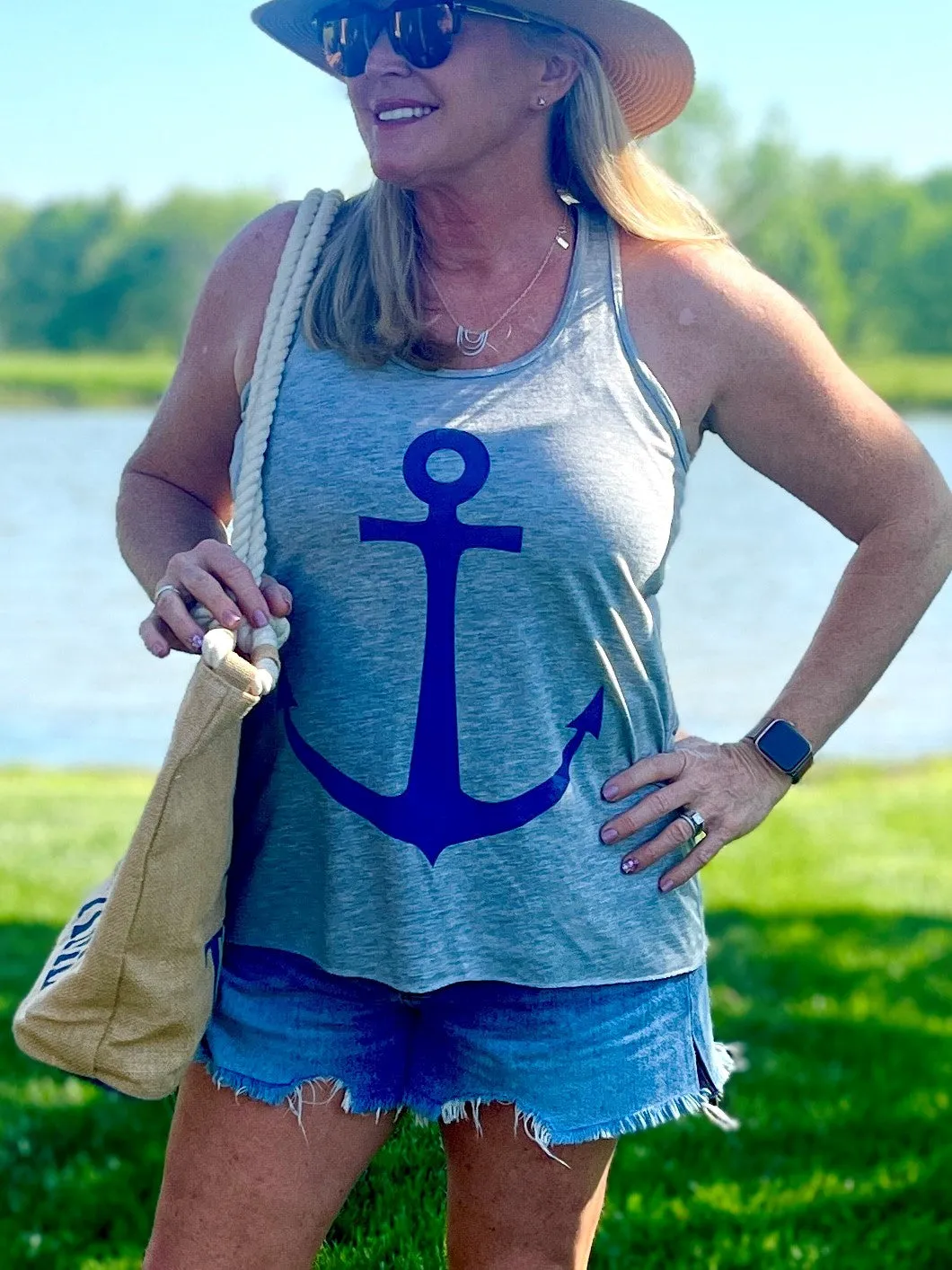 Anchor Tank, Nautical Lake Tank Top