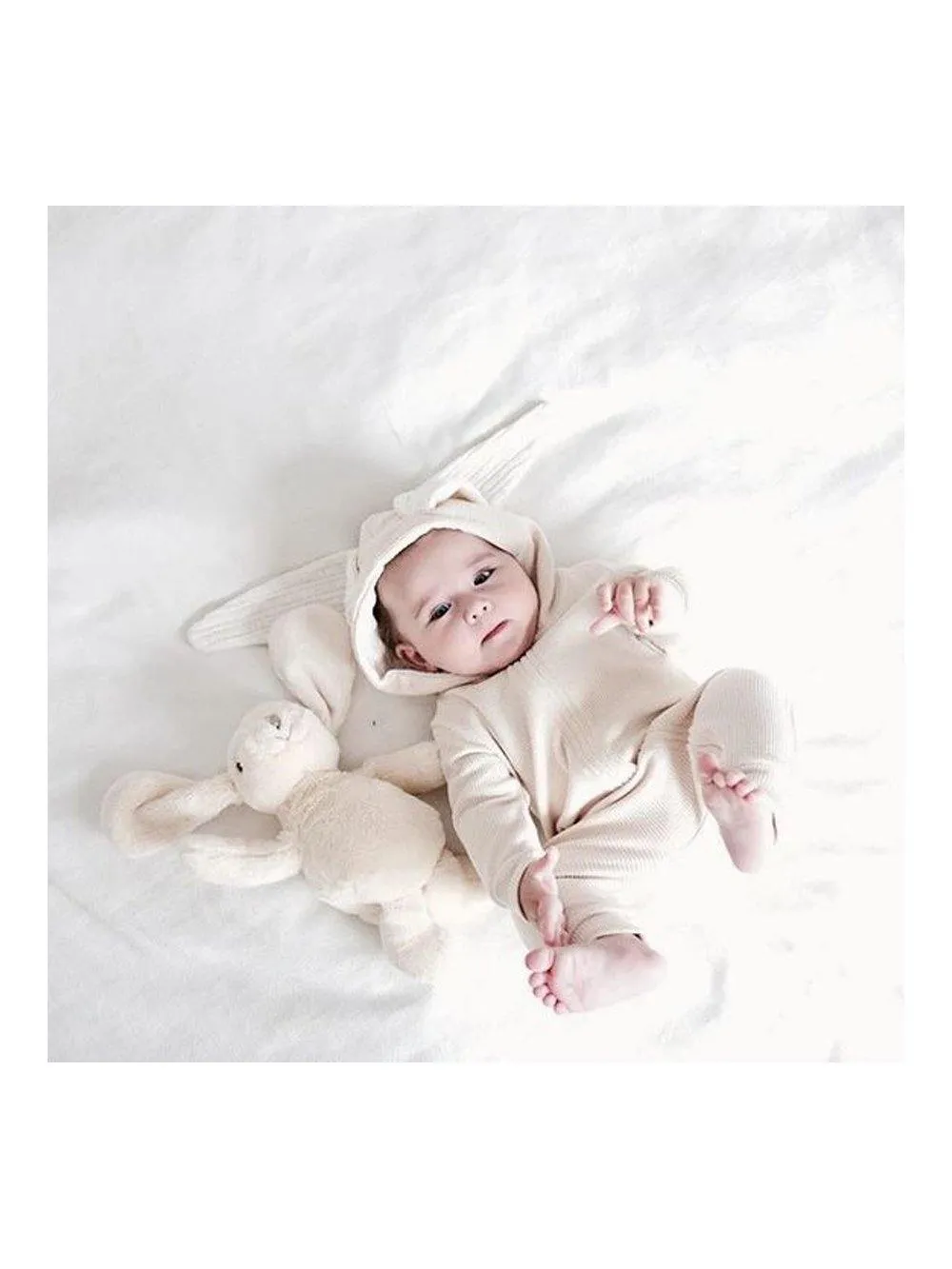 Baby Bunny Jumpsuit White