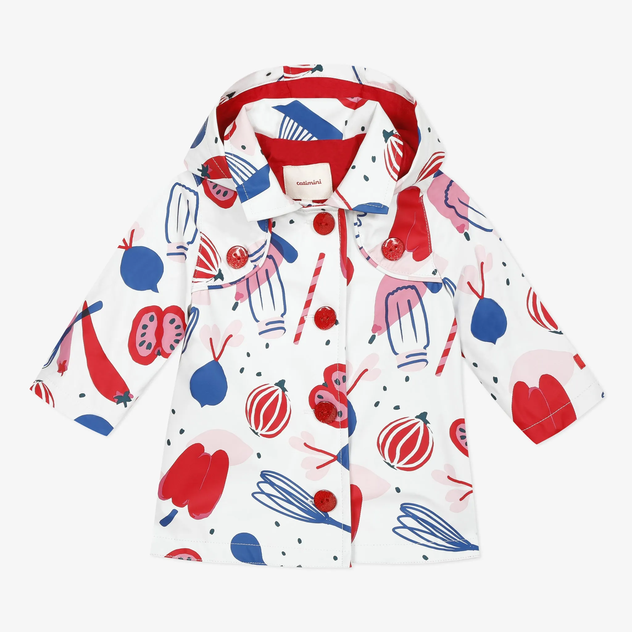 Baby girl printed raincoat