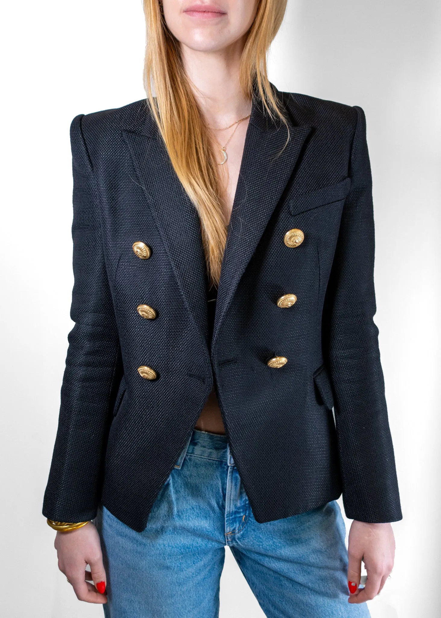 Balmain Double-breasted Wool Blazer