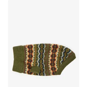 Barbour Case Fairisle Dog Jumper - Olive