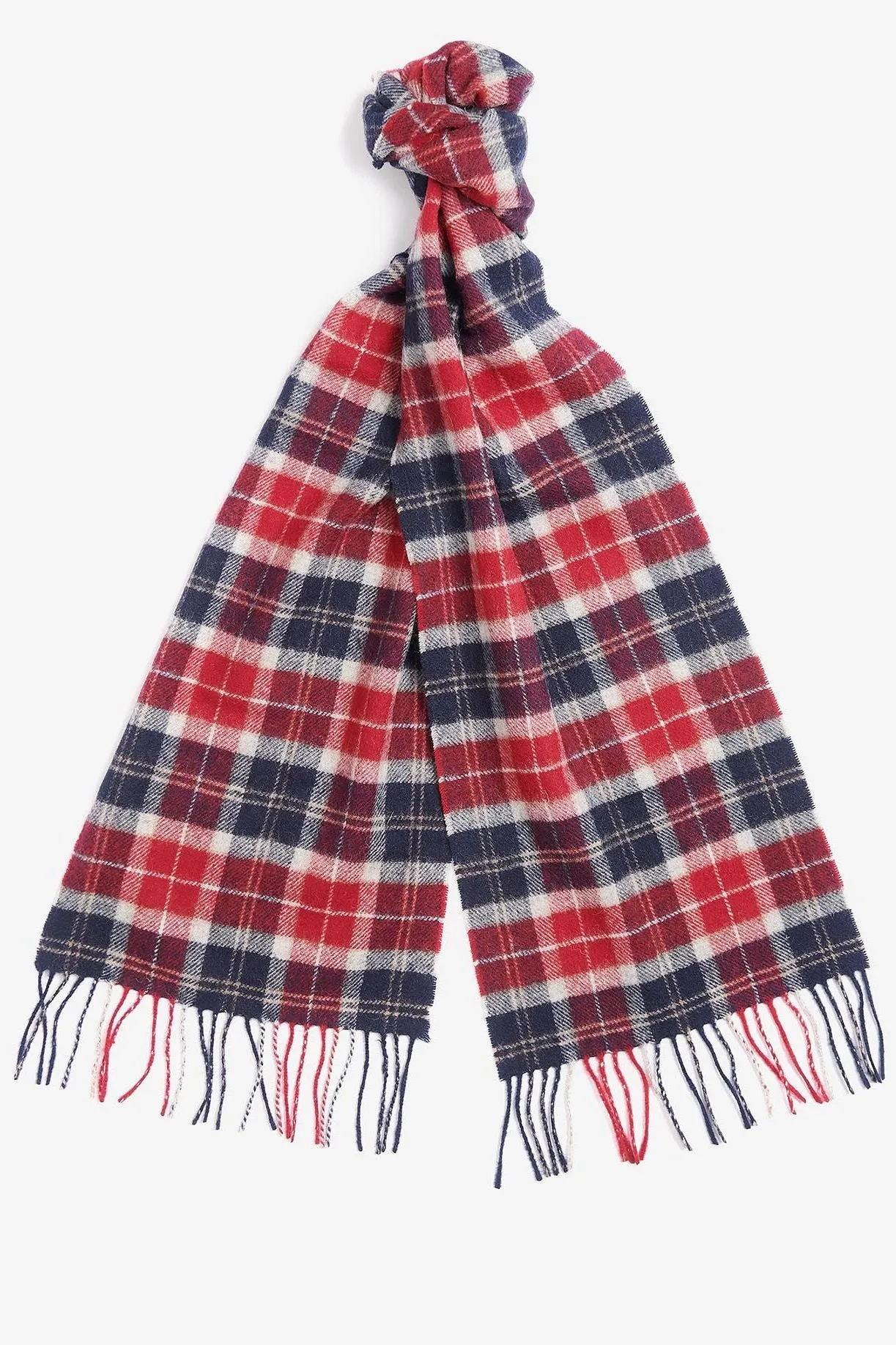 Barbour Scarf Tartan Lambswool scarf in NEW Cranberry Tartan USC0001RE75