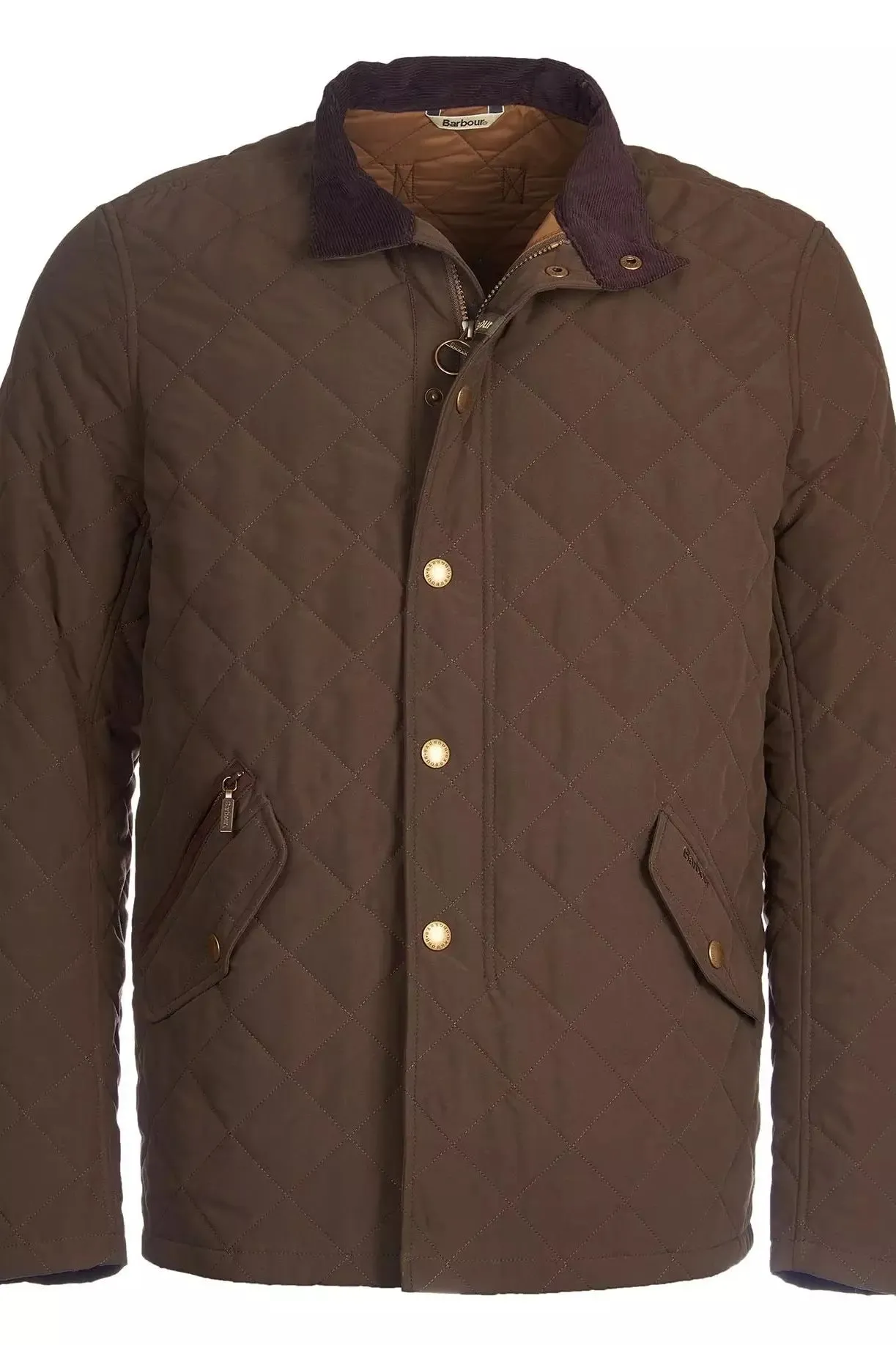 Barbour Shoveler mens quilted jacket in dark Olive MQU0784OL73