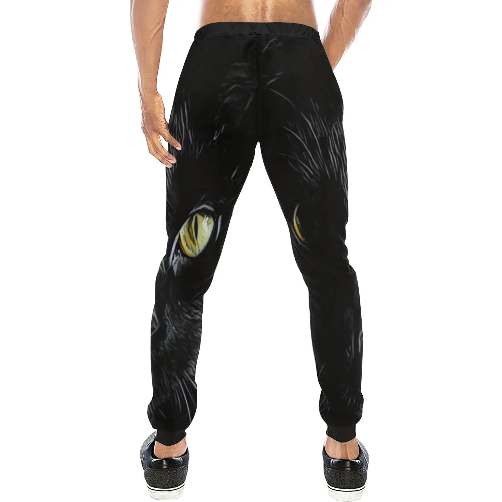 BASTET CAT Men's All Over Print Sweatpants