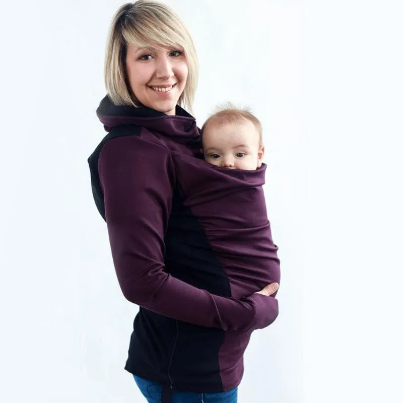 Belly Bedaine Kiroo Babywearing Sweater Plum and Black