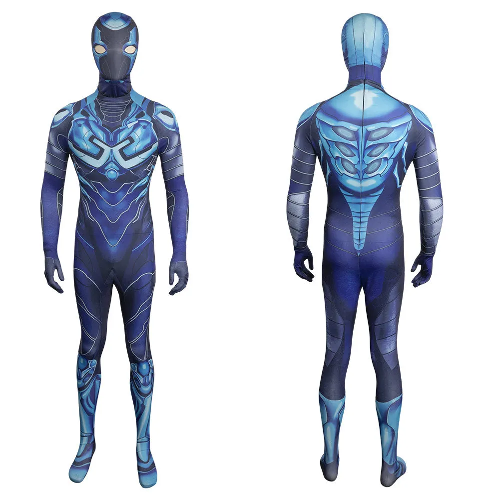 Blue Beetle Jaime Reyes Blue Adult Jumpsuit Party Carnival Halloween Cosplay Costume