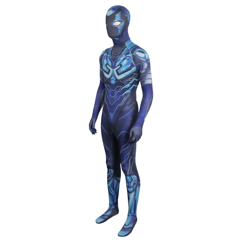 Blue Beetle Jaime Reyes Blue Adult Jumpsuit Party Carnival Halloween Cosplay Costume