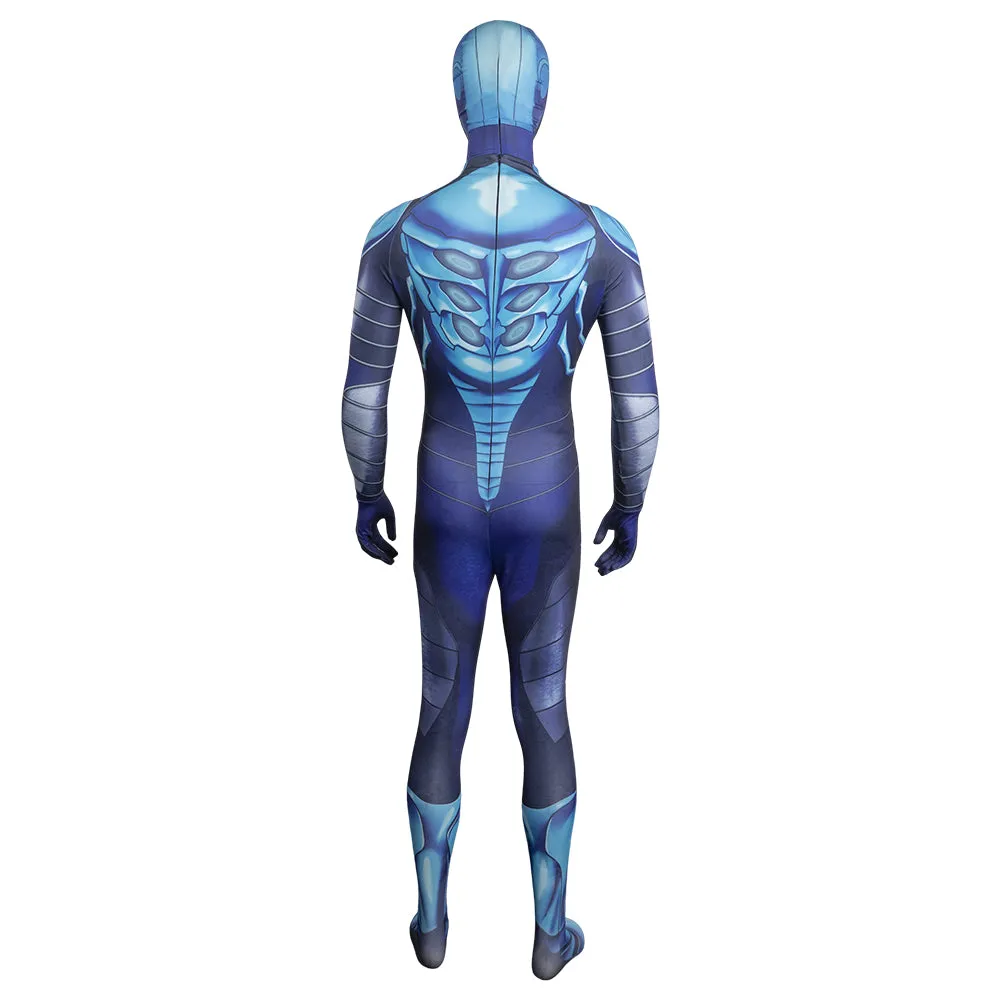 Blue Beetle Jaime Reyes Blue Adult Jumpsuit Party Carnival Halloween Cosplay Costume