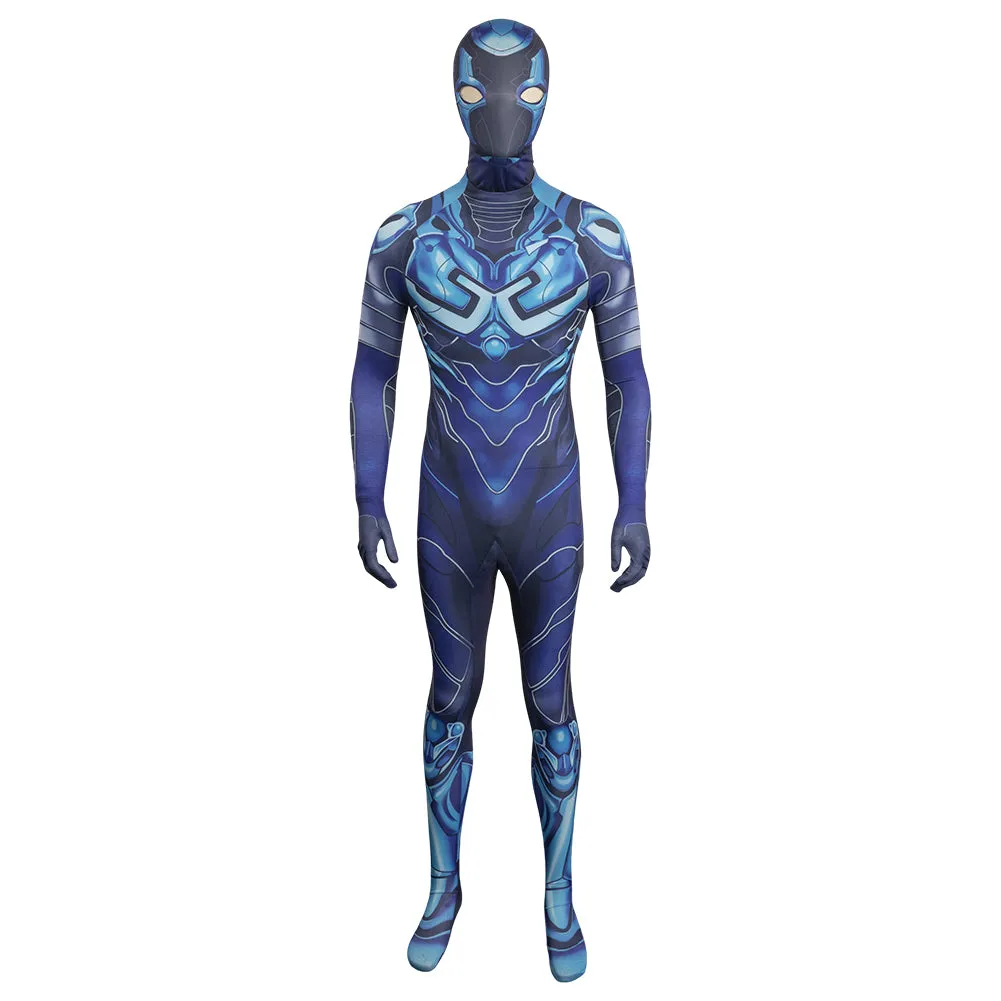 Blue Beetle Jaime Reyes Blue Adult Jumpsuit Party Carnival Halloween Cosplay Costume