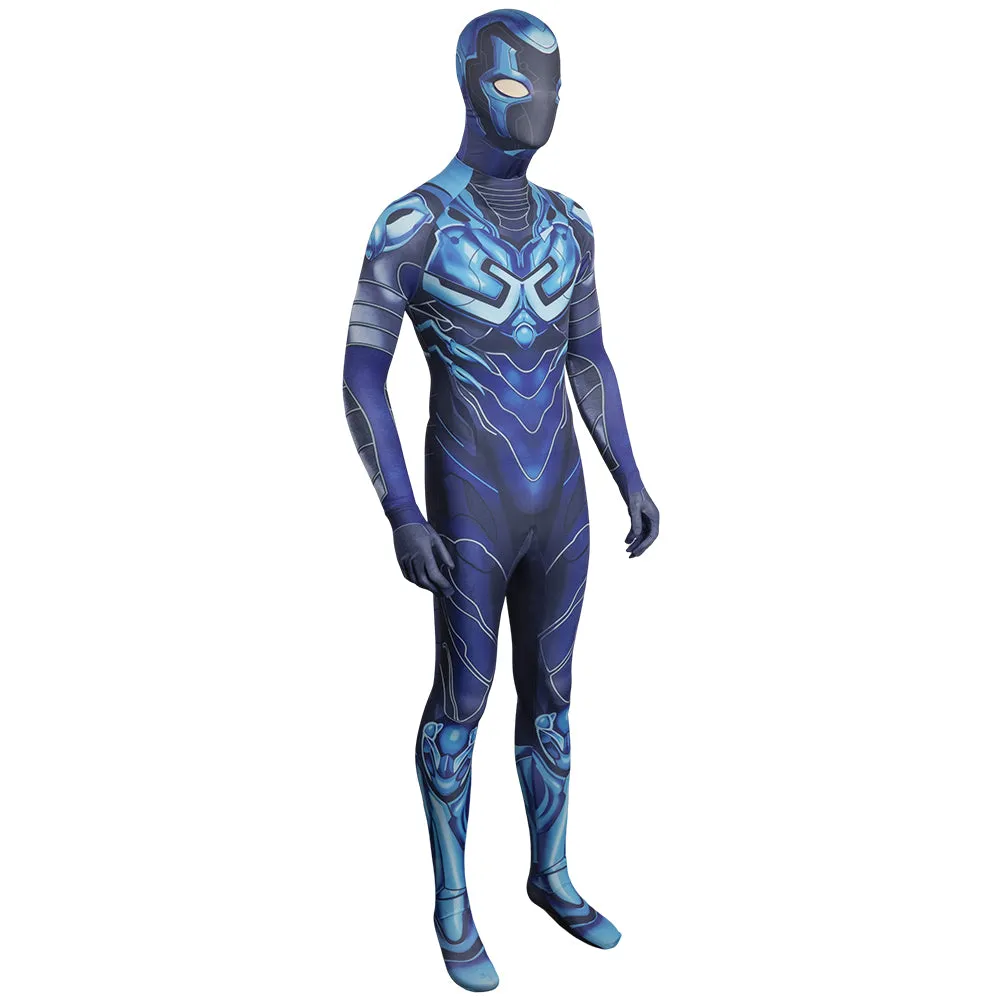 Blue Beetle Jaime Reyes Blue Adult Jumpsuit Party Carnival Halloween Cosplay Costume