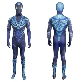 Blue Beetle Jaime Reyes Blue Adult Jumpsuit Party Carnival Halloween Cosplay Costume