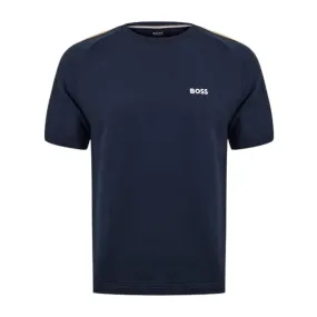 BOSS Embroidered Logo Navy Iconic T-Shirt