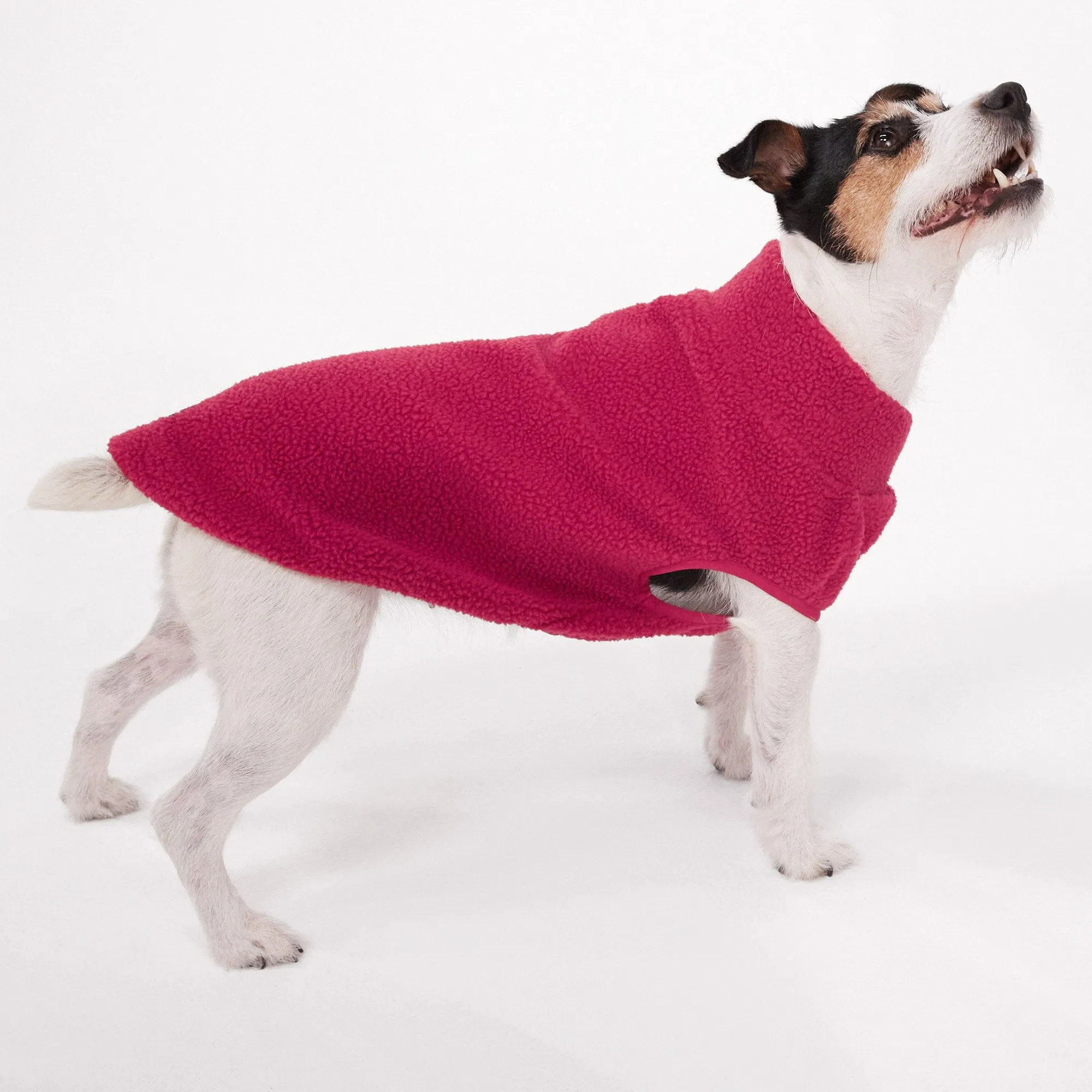 Bow-wow M Sherpa Dog Coat - Cerise