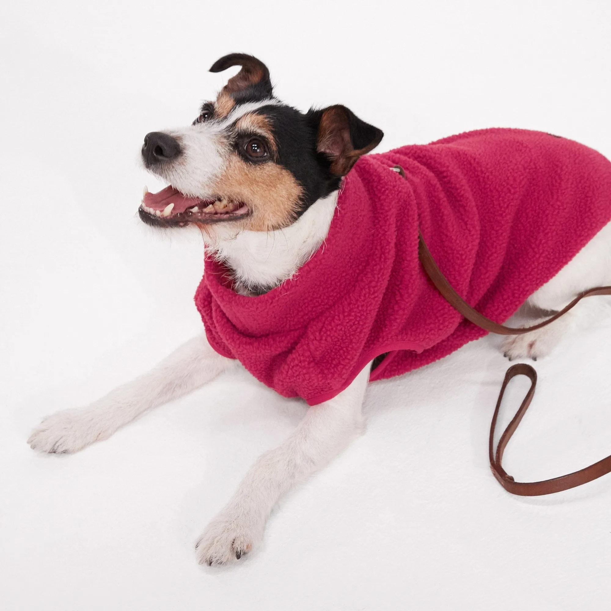 Bow-wow M Sherpa Dog Coat - Cerise