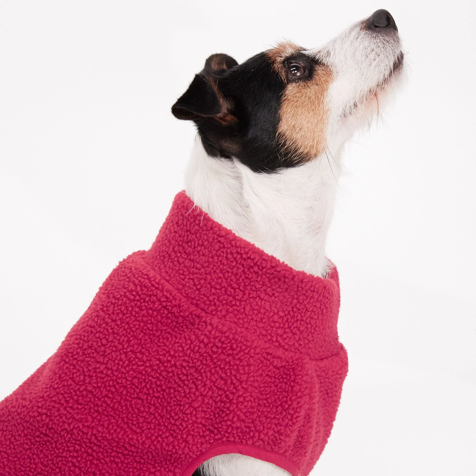 Bow-wow M Sherpa Dog Coat - Cerise