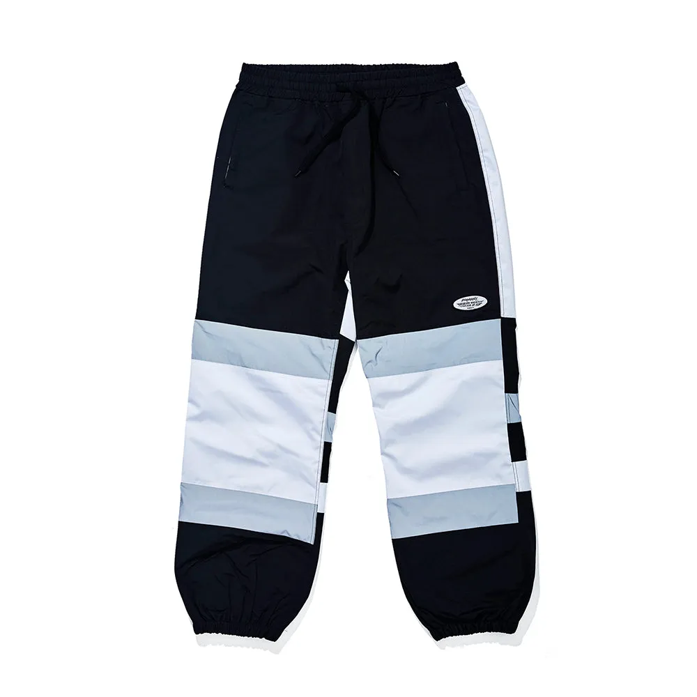 BOX DOUBLE LINE REFLECTIVE JOGGER PANTS BLACK