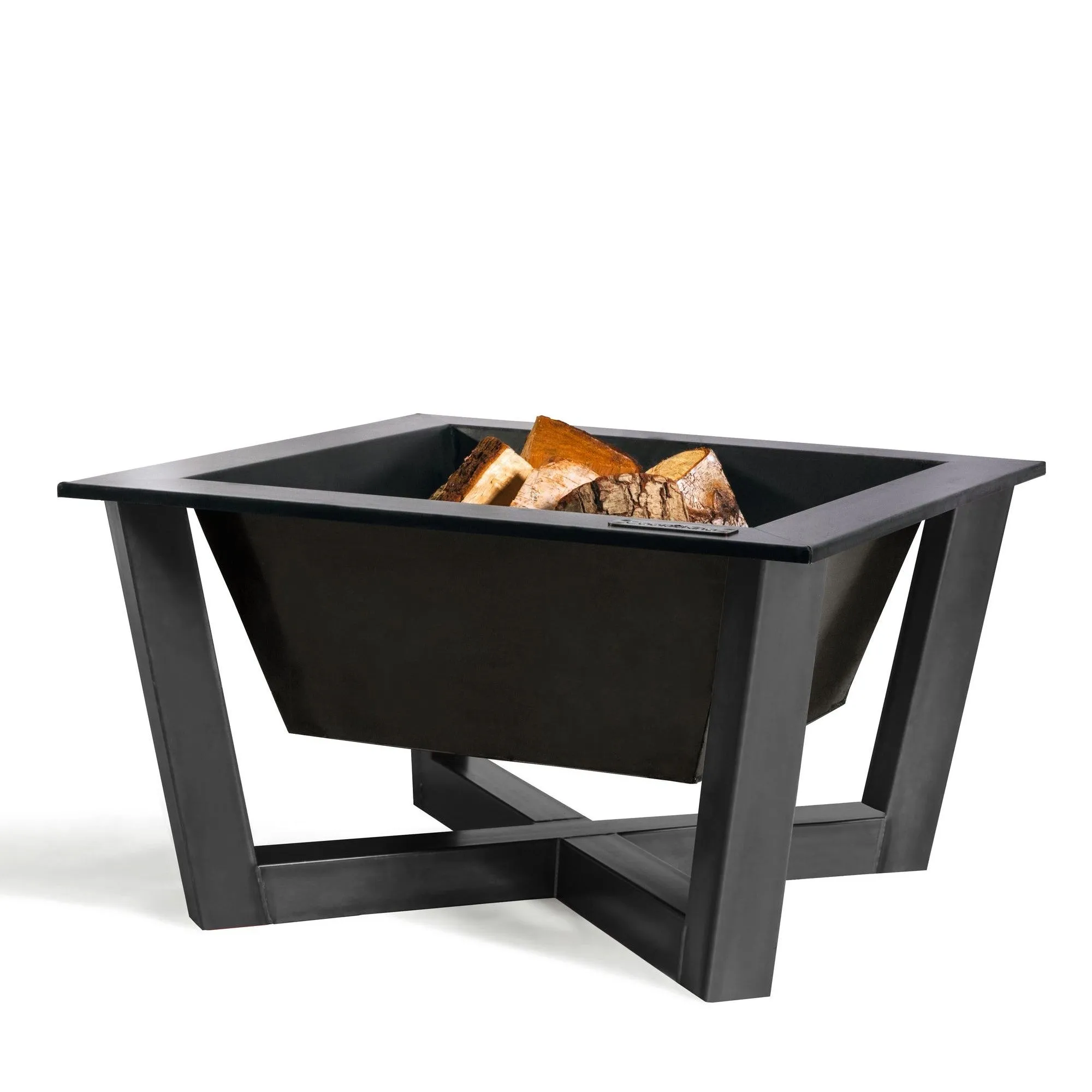 Brasil Square Fire Bowl Pit 70cm - Cook King Garden and Outdoor Patio Entertaining Portable Metal Square Fire Bowl