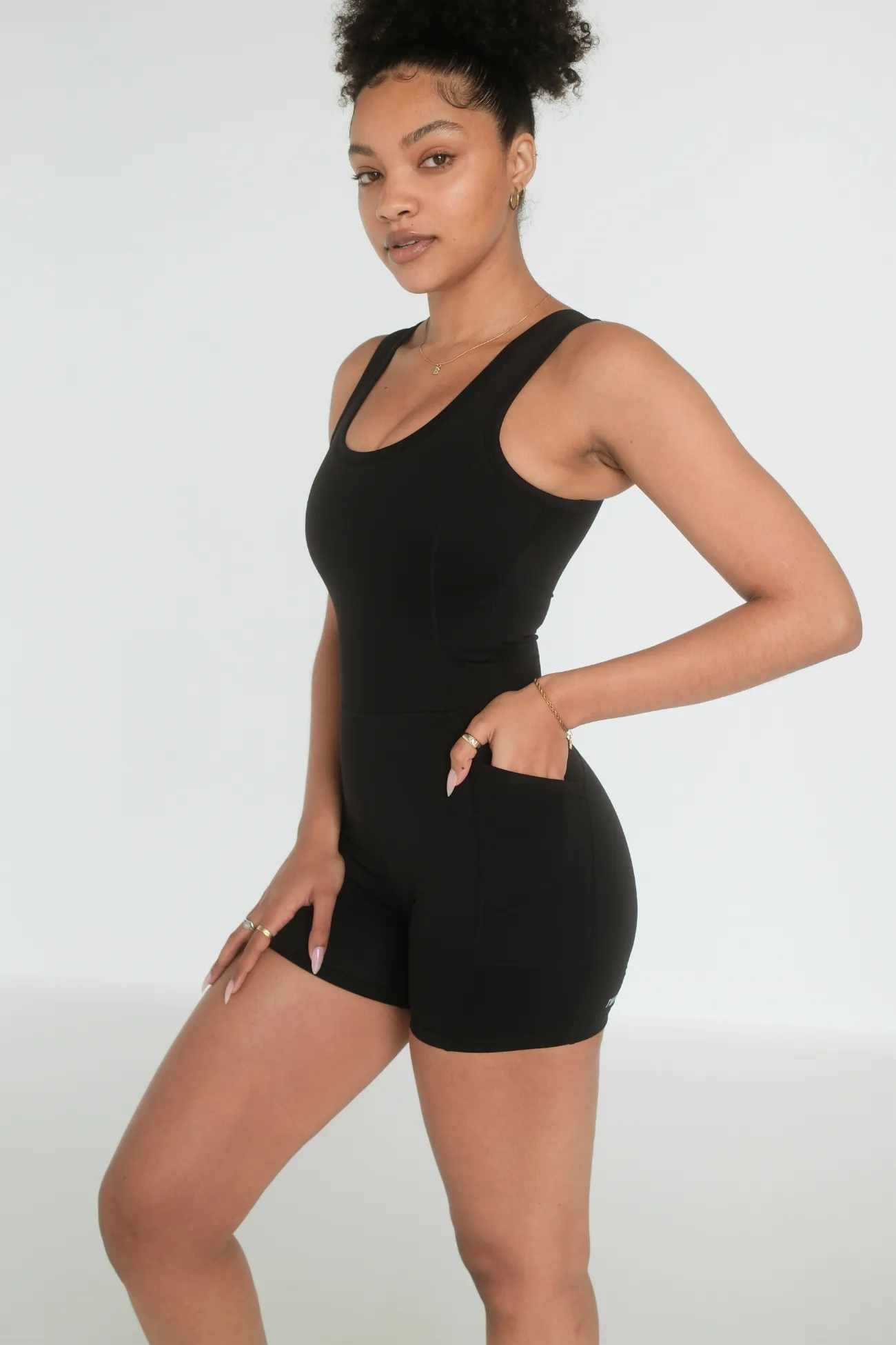 Breathe Pocket Bodysuit - Black