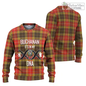 Buchanan Old Set Weathered Tartan Ugly Sweater with Family Crest DNA In Me Style