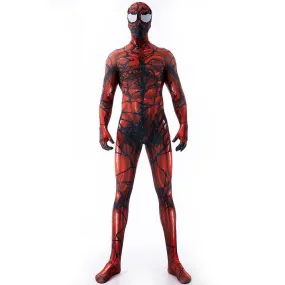 Carnage Red Rubies Venom Spider-Man Costume Cosplay Jumpsuit Superhero Bodysuit Halloween Suit Zentai For Adult Kids