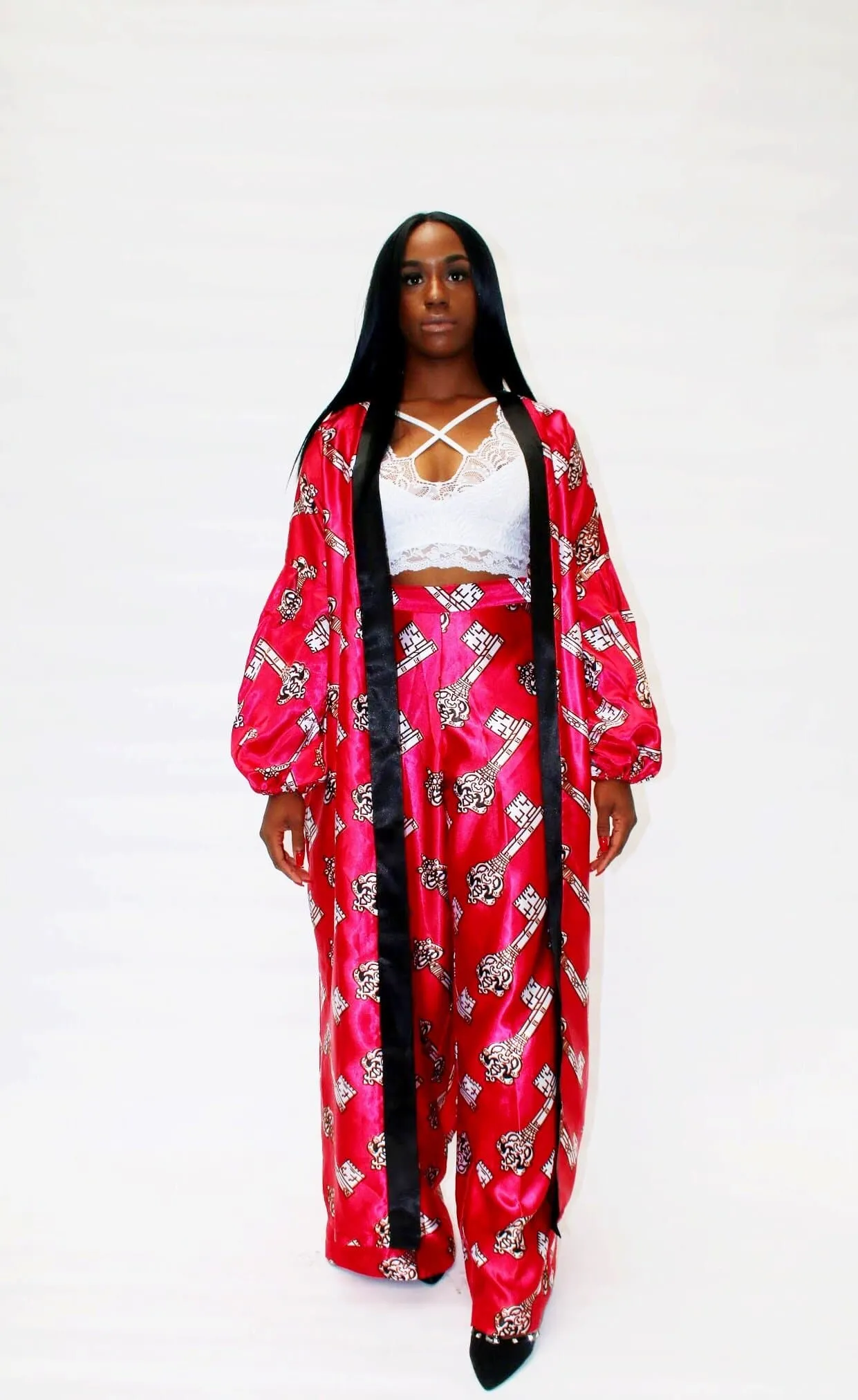 Cece Kimono Set in African Print Ankara Silk