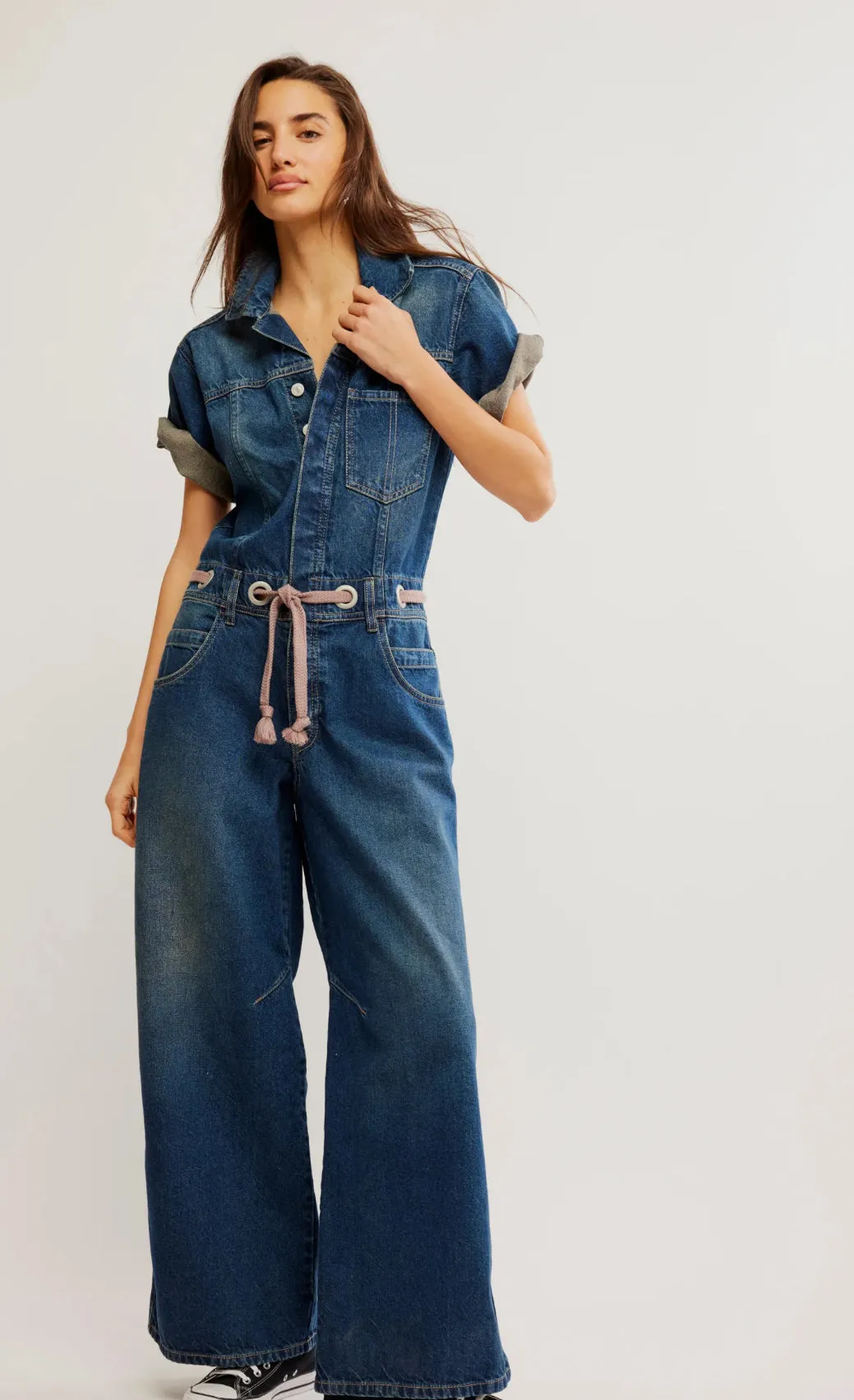 Cerulean Skies Wideleg Coveralls