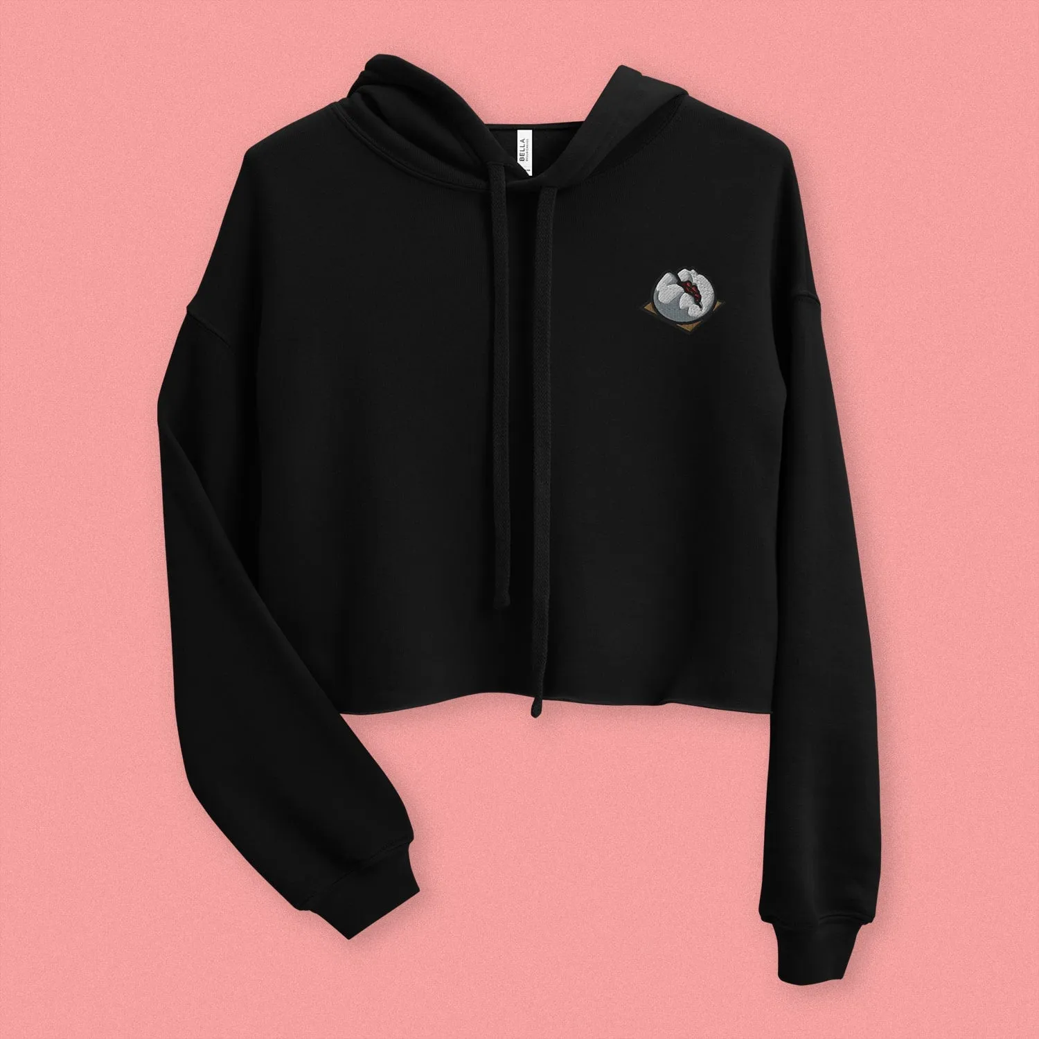 Char Siu Bao Embroidered Crop Hoodie