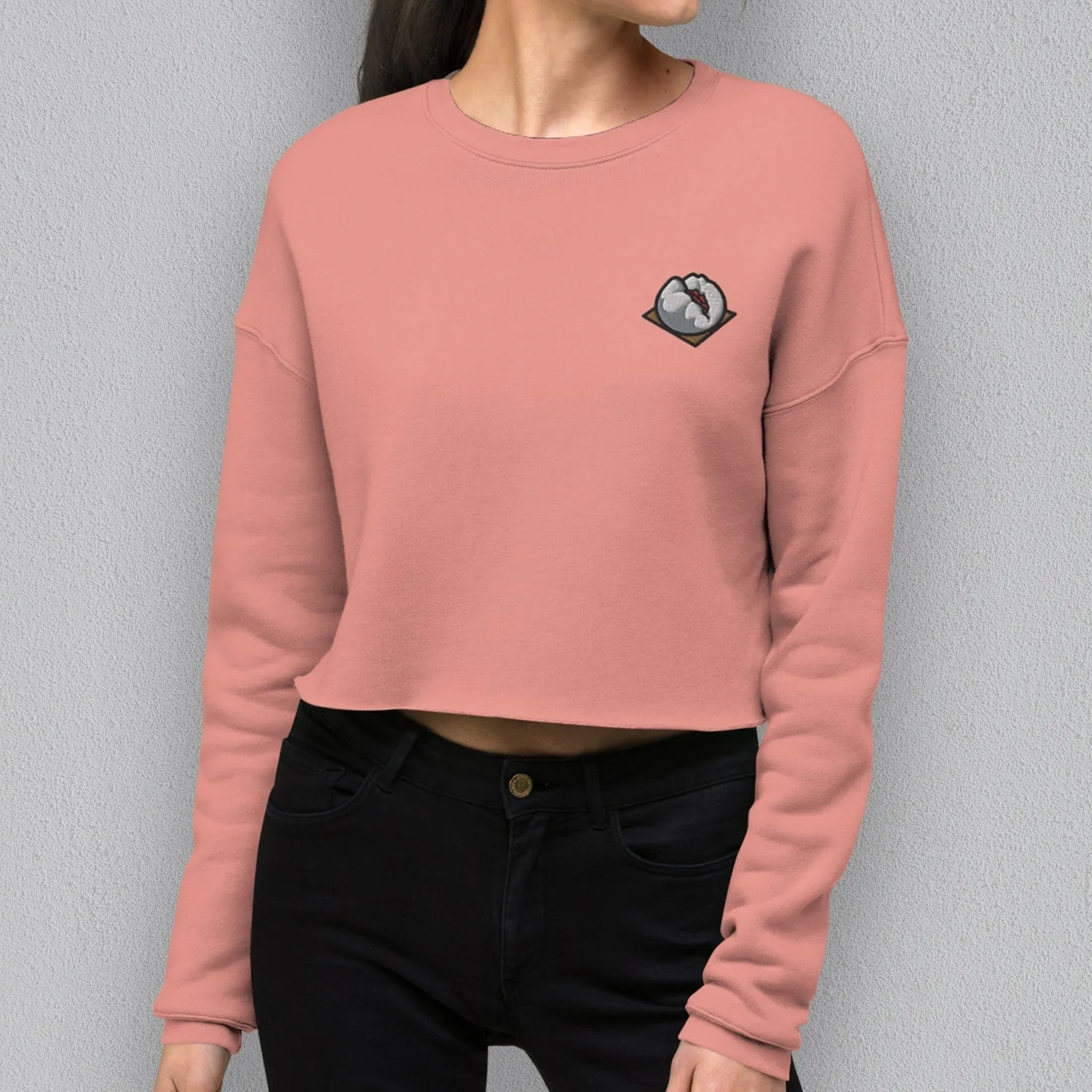 Char Siu Bao Embroidered Crop Sweatshirt