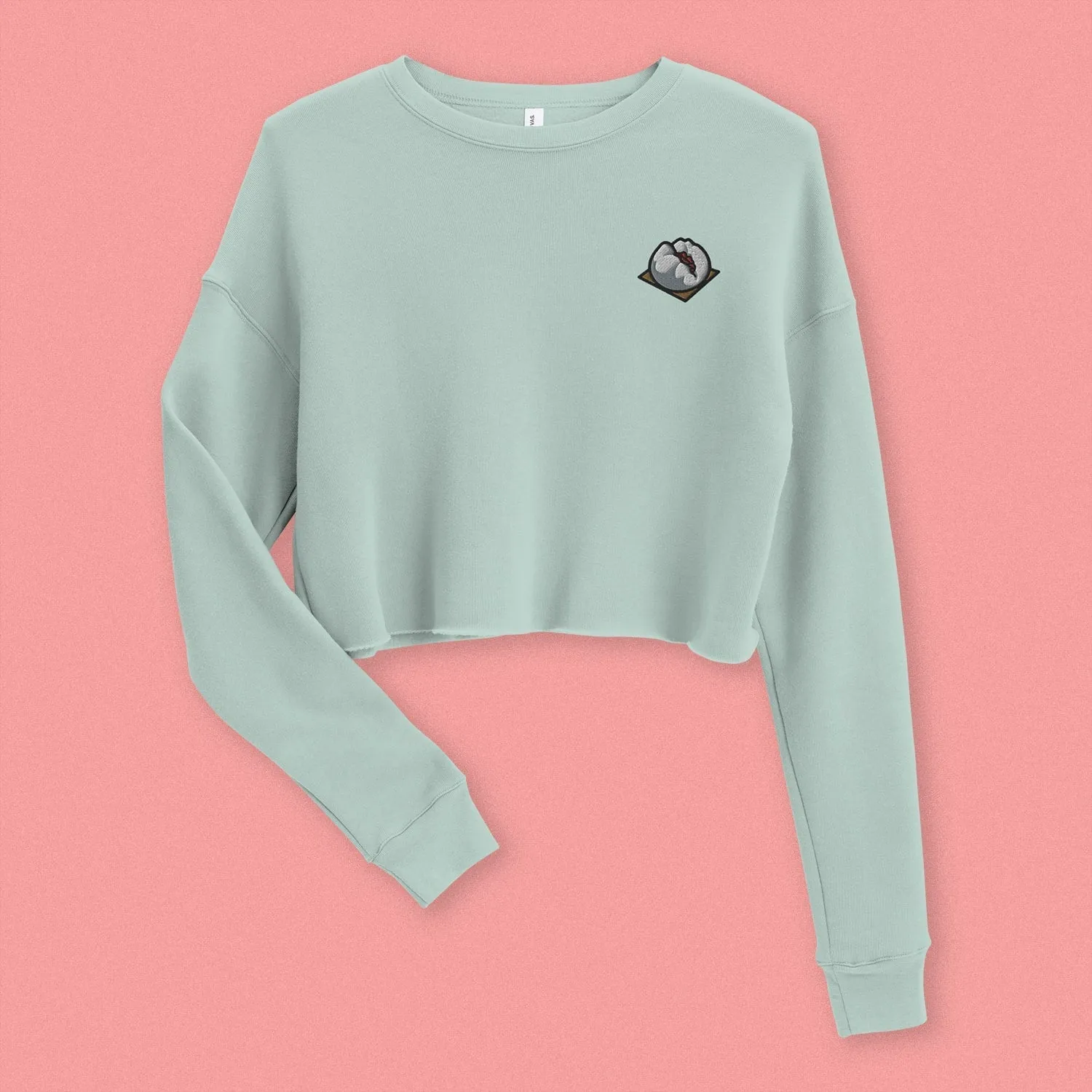 Char Siu Bao Embroidered Crop Sweatshirt