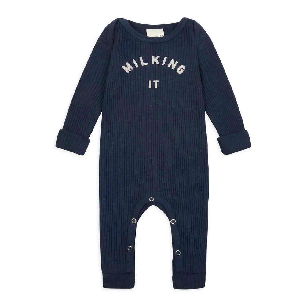 Claude & Co, Milking It, Navy Sleepsuit