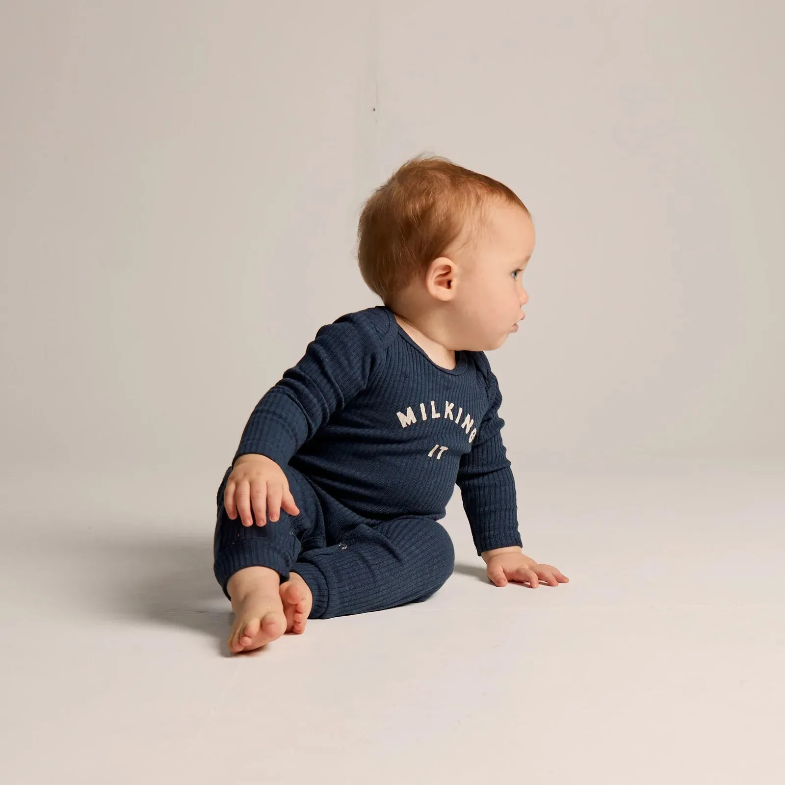 Claude & Co, Milking It, Navy Sleepsuit