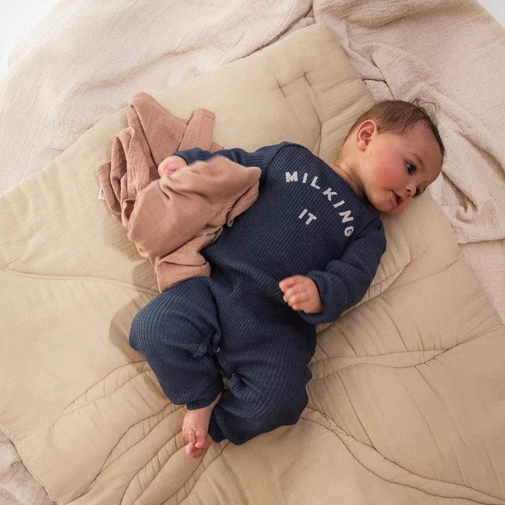 Claude & Co, Milking It, Navy Sleepsuit