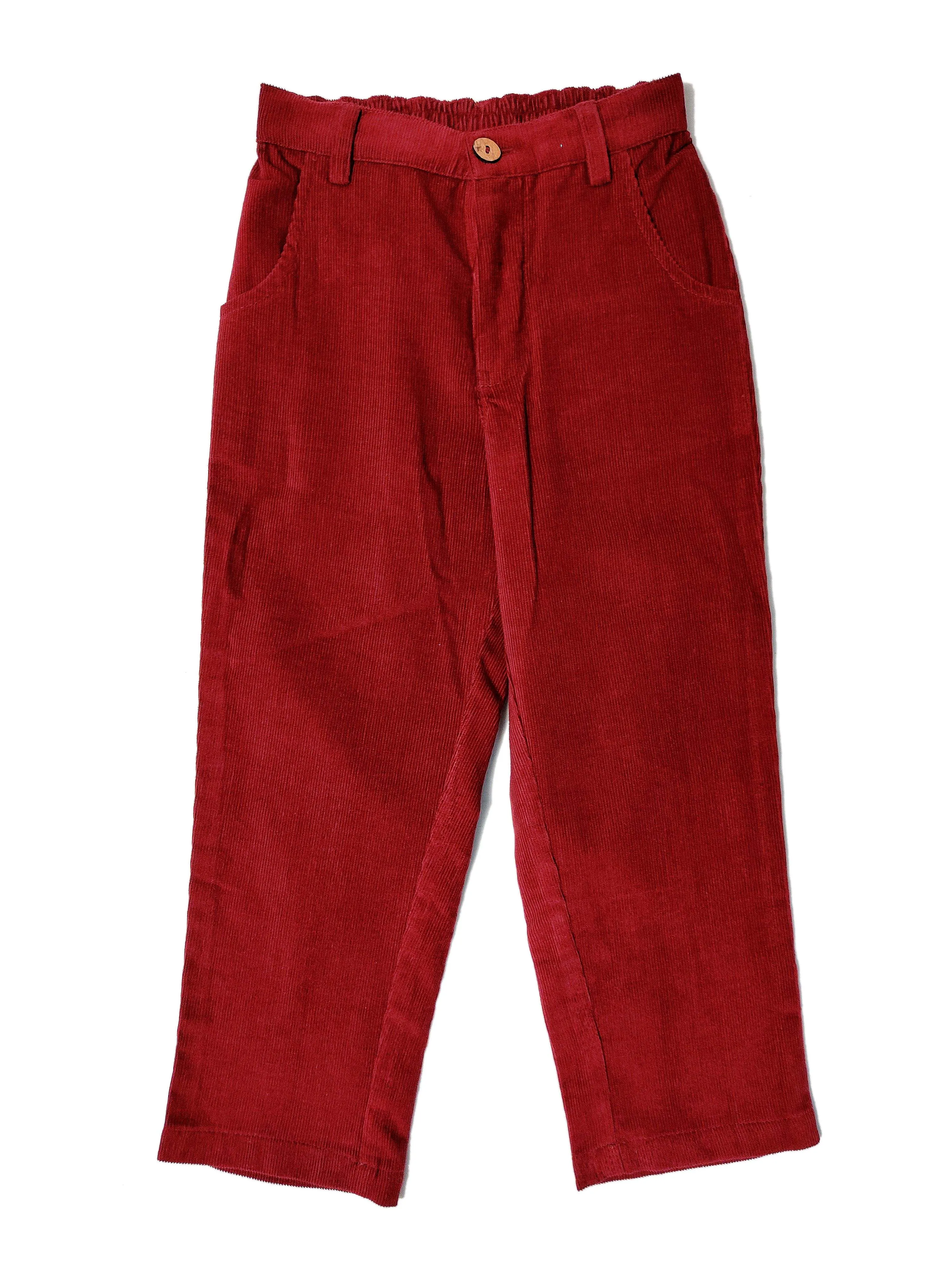 Corduroy Pants - Deep Red