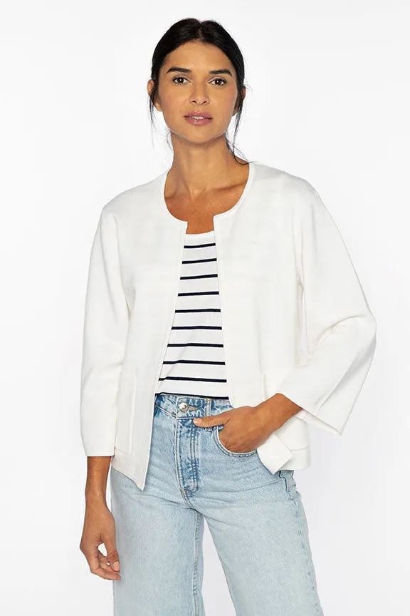 Cotton No Close Cardi, White