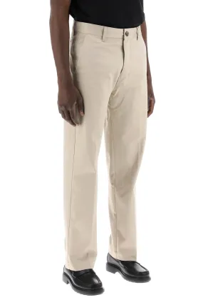 cotton satin chino pants in