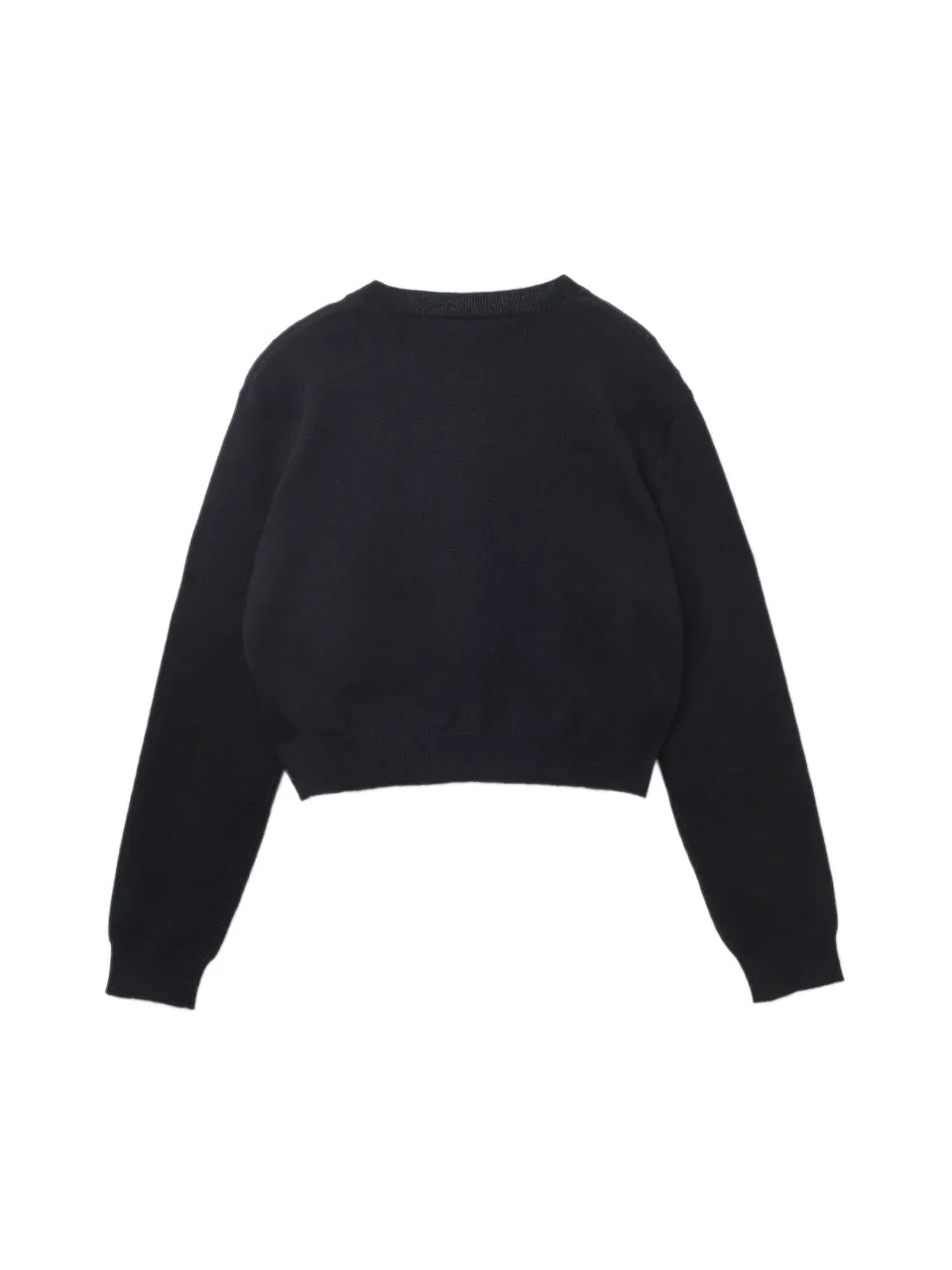 Crop Long Sleeve Sweater_Black