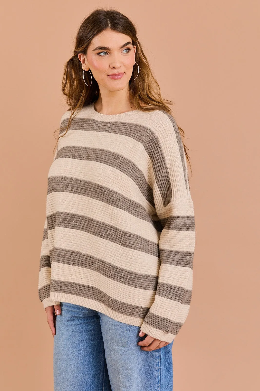 Curvy Amelia Striped Sweater