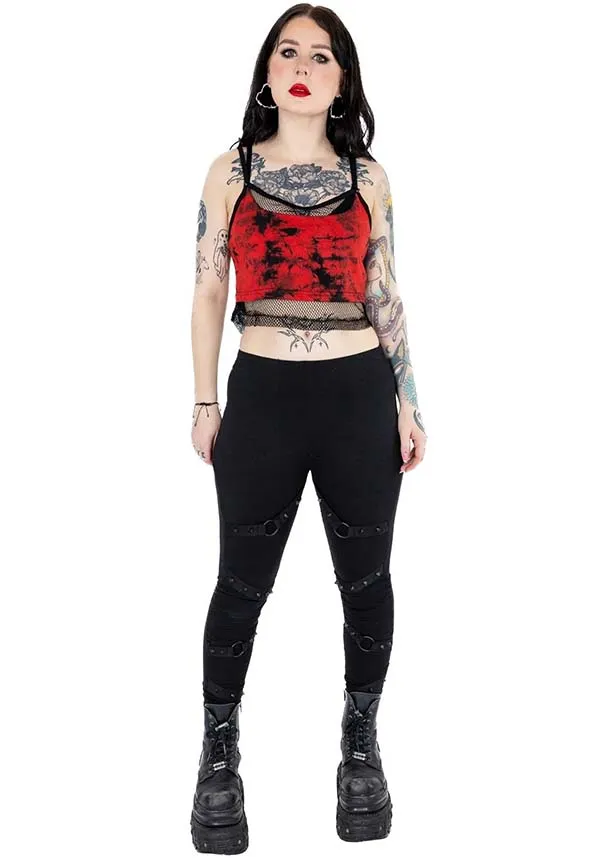 Danica [Black/Red] Tie Dye | TOP