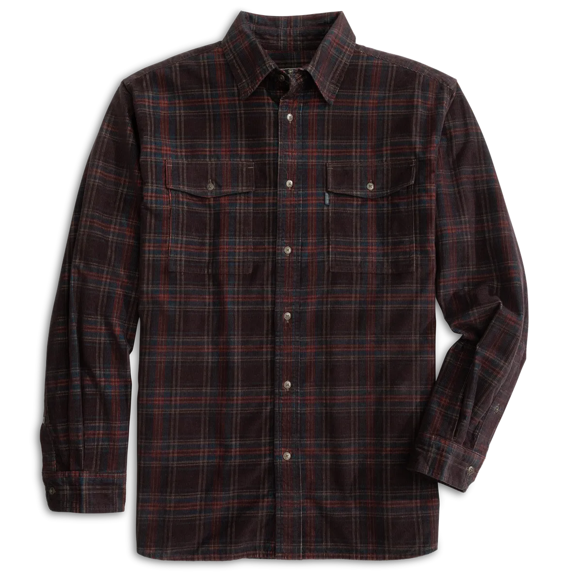 Darden Corduroy Shirt: Red Mahogany