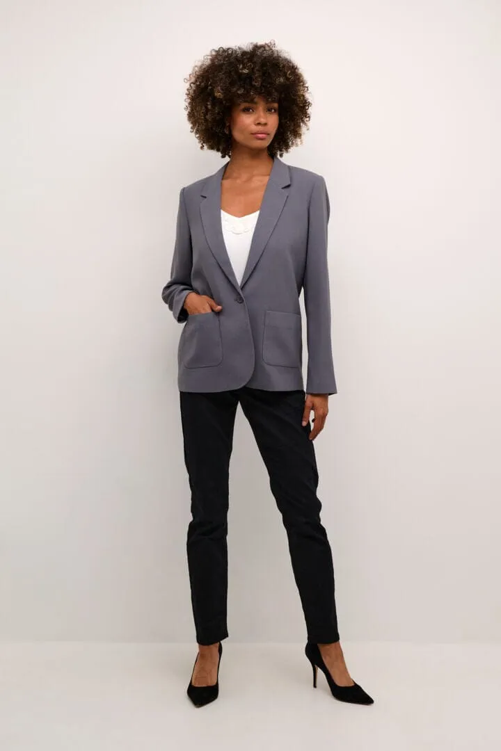 DARK GREY LONG SLEEVE BLAZER