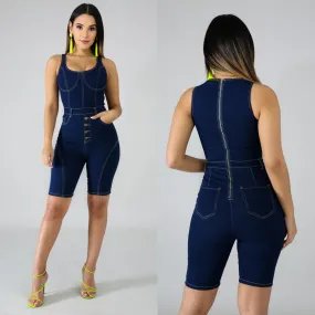 Delilah Denim Romper