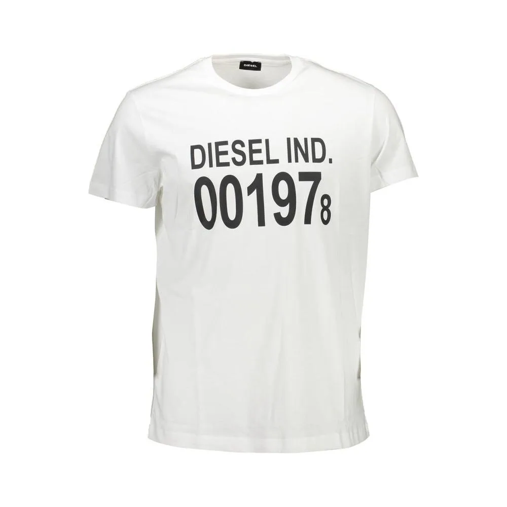 Diesel White Cotton Men T-Shirt