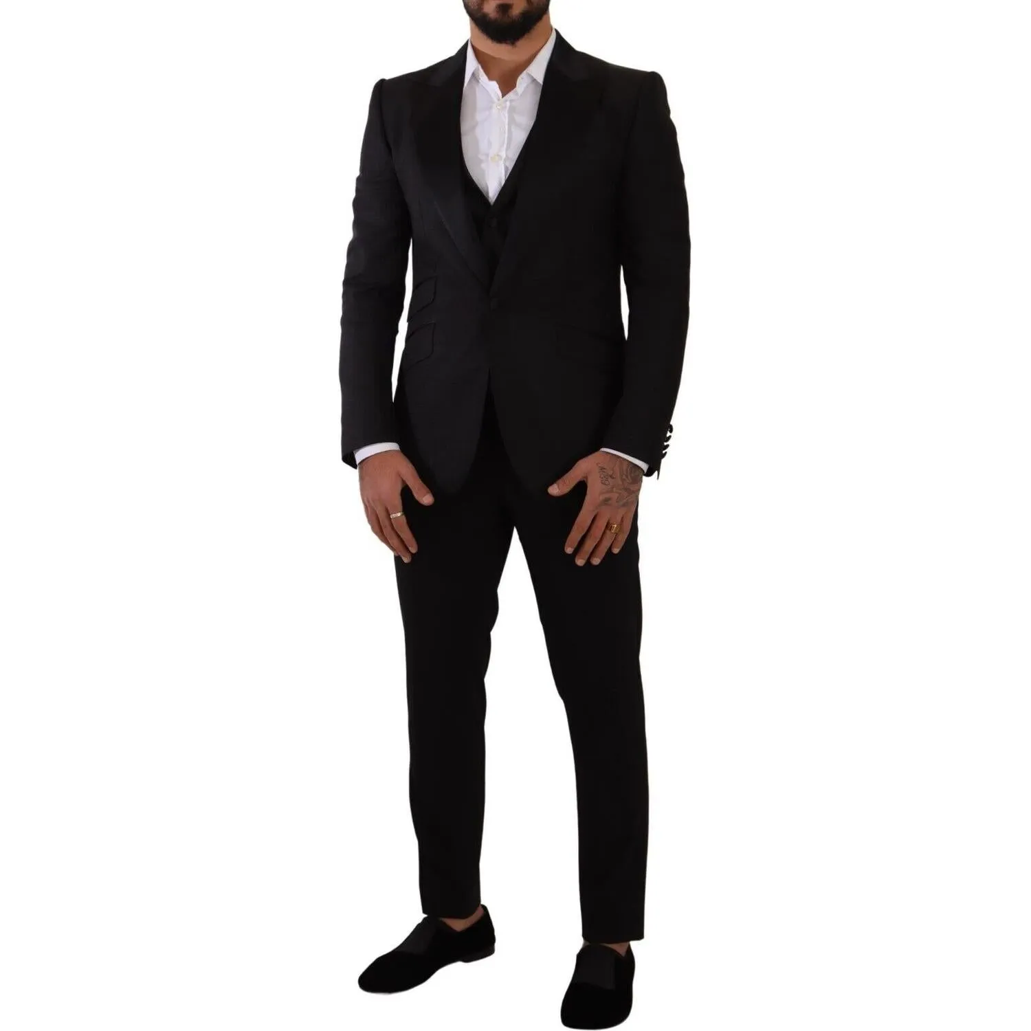 Dolce & Gabbana Sicilia Slim Fit Black Suit Ensemble