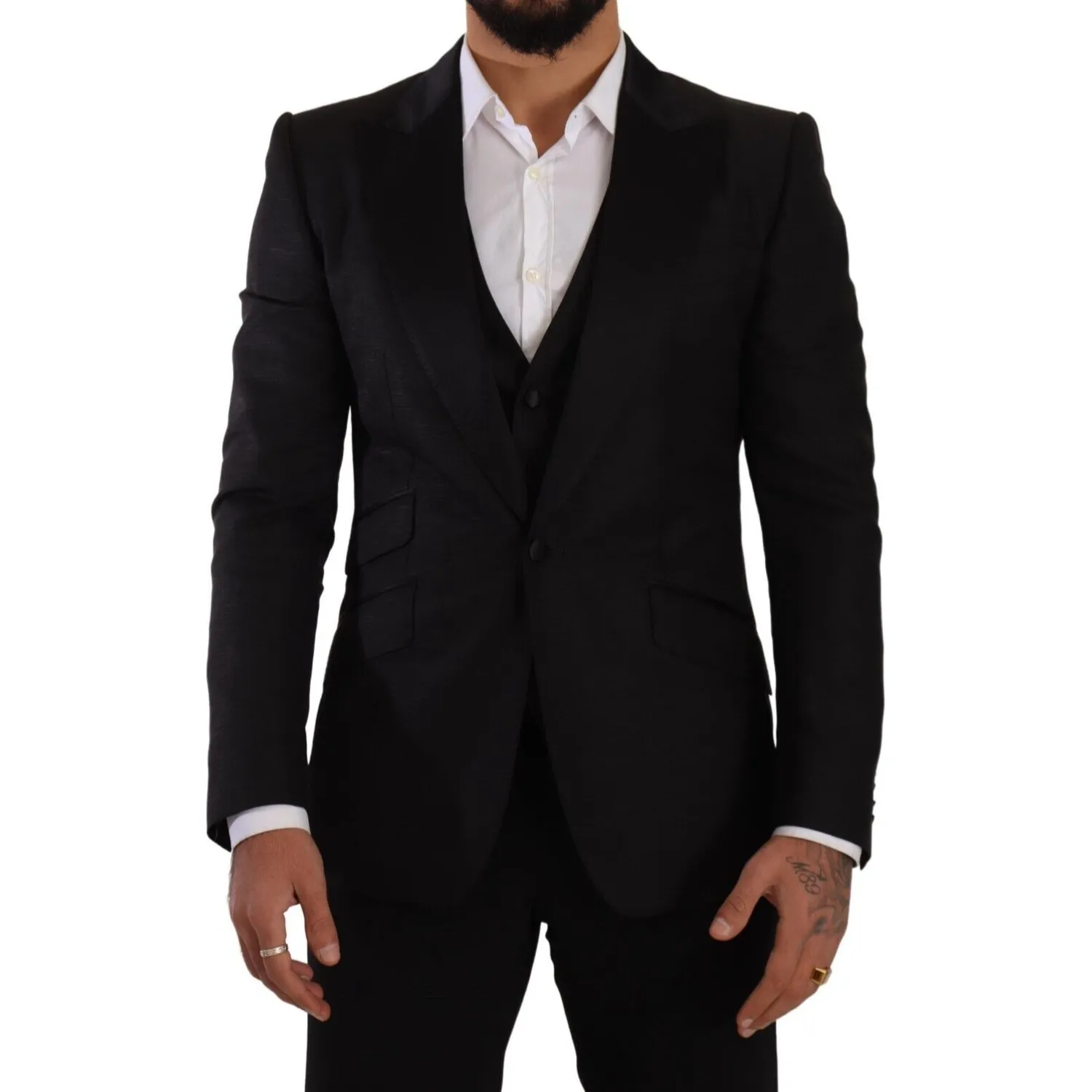 Dolce & Gabbana Sicilia Slim Fit Black Suit Ensemble